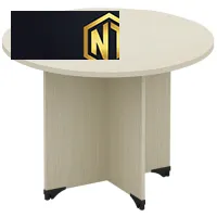 Bàn họp gỗ Melamine mặt tròn, chân chữ thập ATH1000 - ATH1200